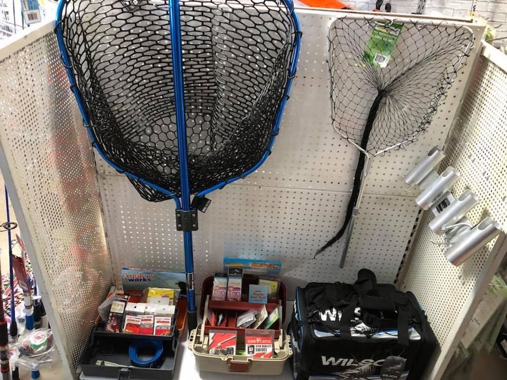 A Fishing Net Is On Display In A Store — Posties Caravans Boats Small Engines Inverell In Armidale, NSW