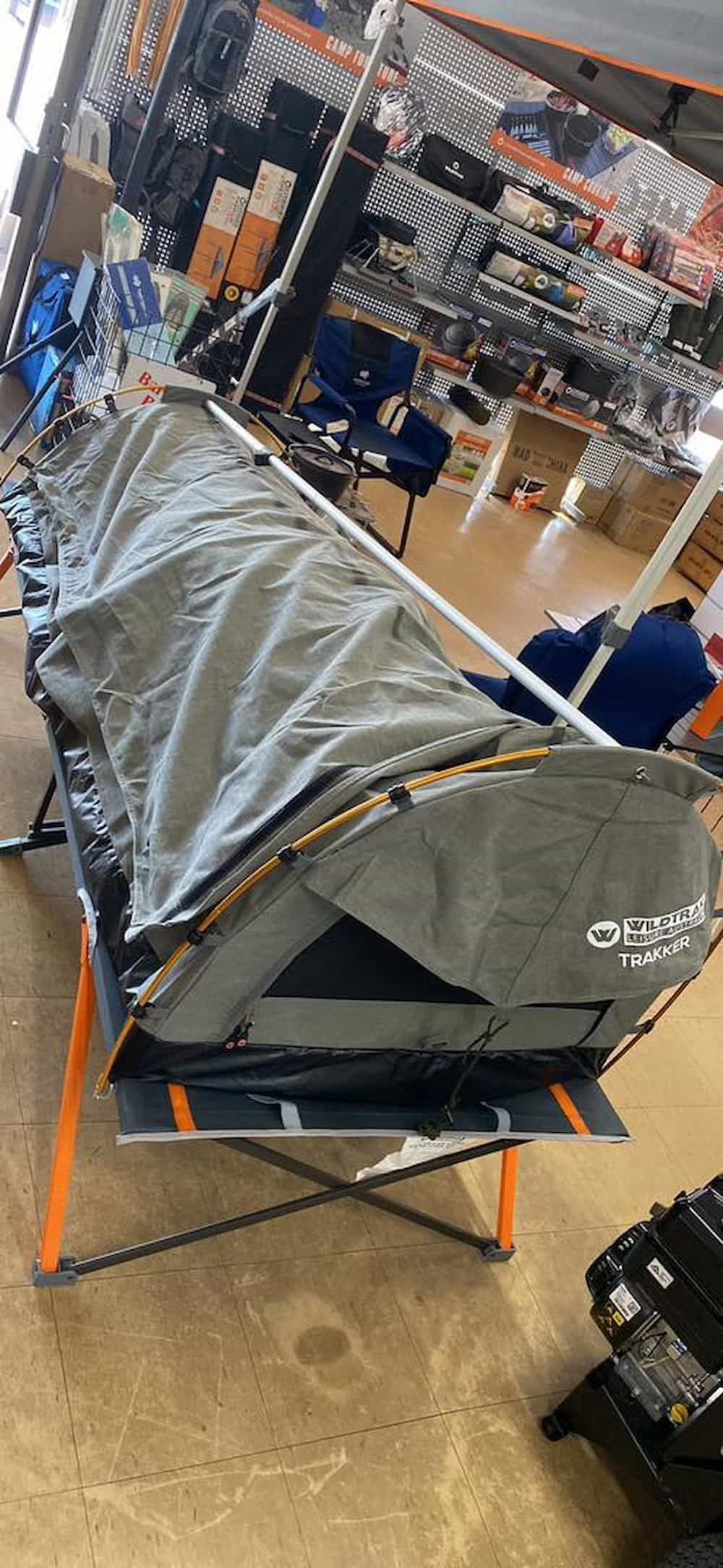 A Tent Is Sitting On Top Of A Table In A Store — Posties Caravans Boats Small Engines Inverell In Armidale, NSW