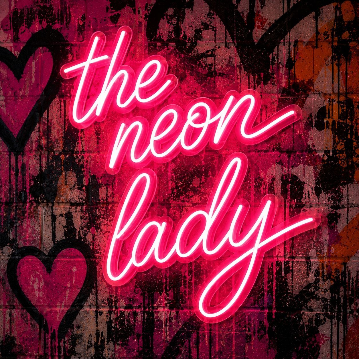 The Neon Lady hot pink neon logo