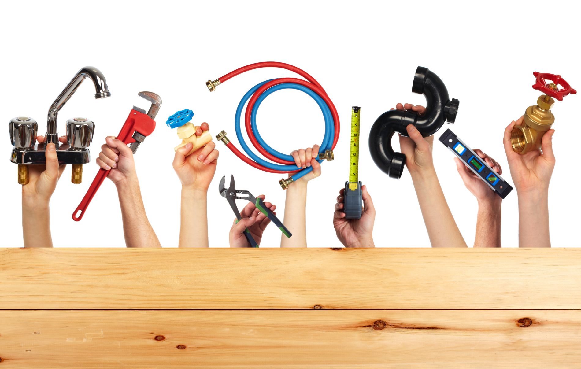 Mani con accessori per l'idraulica
