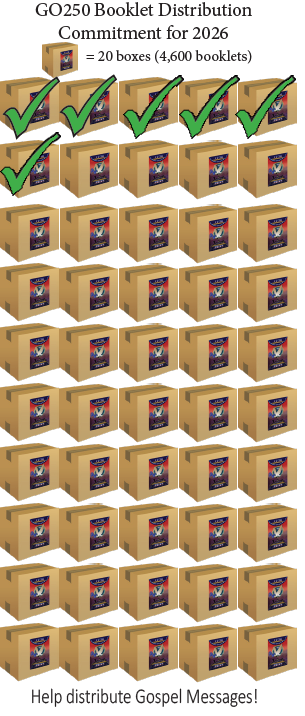 boxes of GO250 books