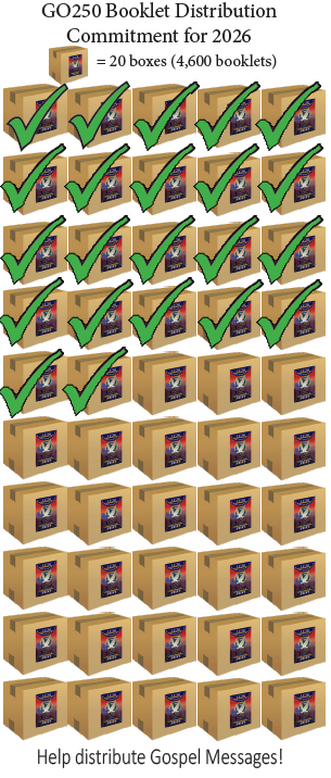 boxes of GO250 books