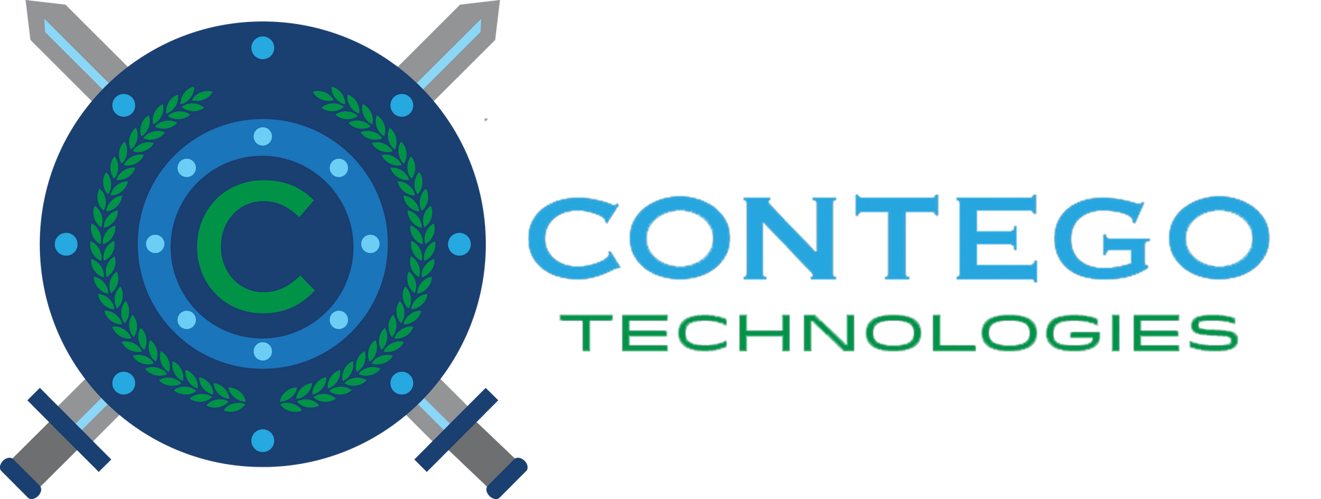 The blue and green logo for Contego Technologies in Monroe, NC The blue and green logo for Contego Technologies in Monroe, NC