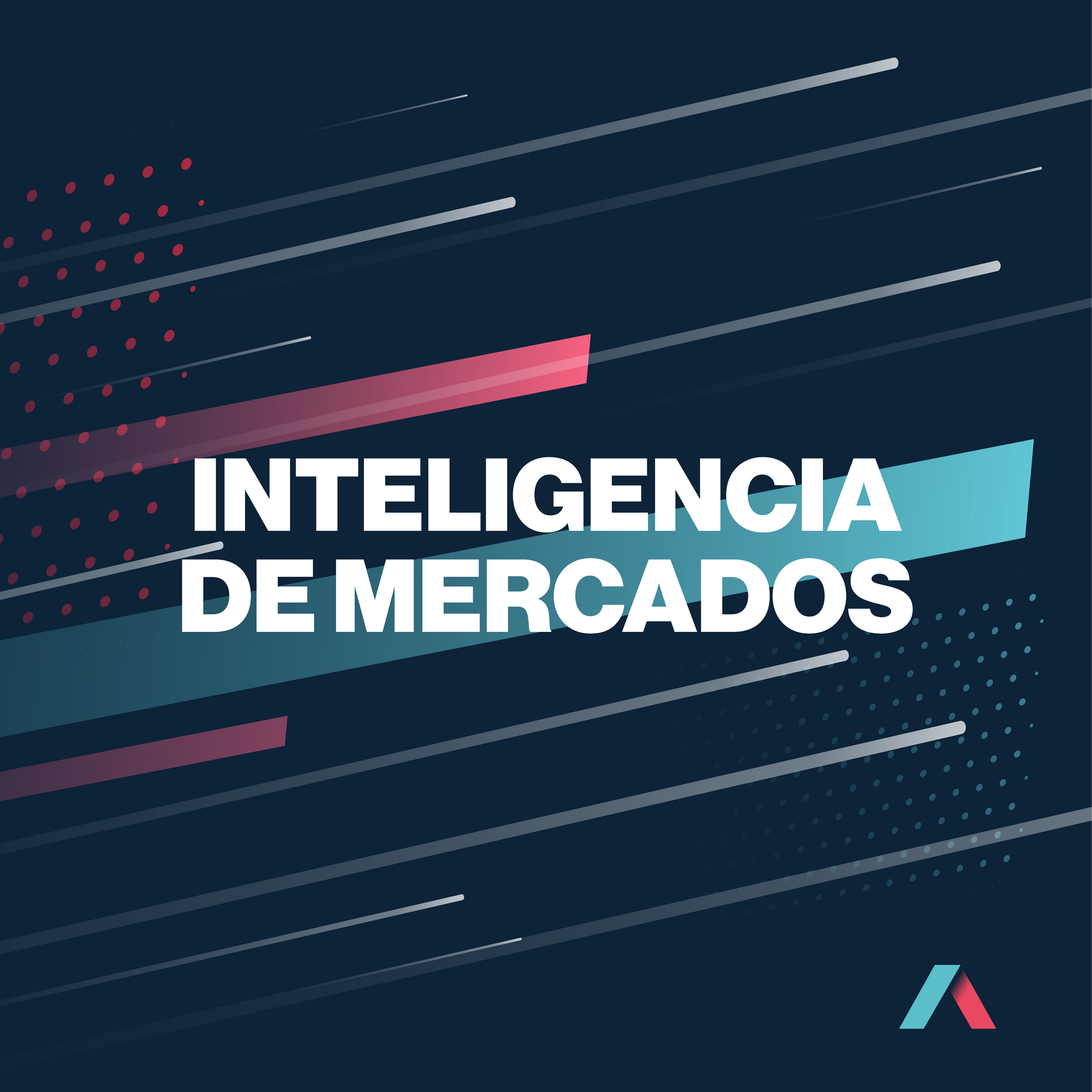 Gráfico corporativo sobre “Inteligencia de Mercados” con un diseño moderno en azul oscuro, turquesa y fucsia, representando análisis de clientes, evaluación de tiendas y estudio de mercados para transformar datos en inteligencia accionable con ShakeUp.
