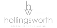 A logo for hollingsworth decorative tile and plumbing