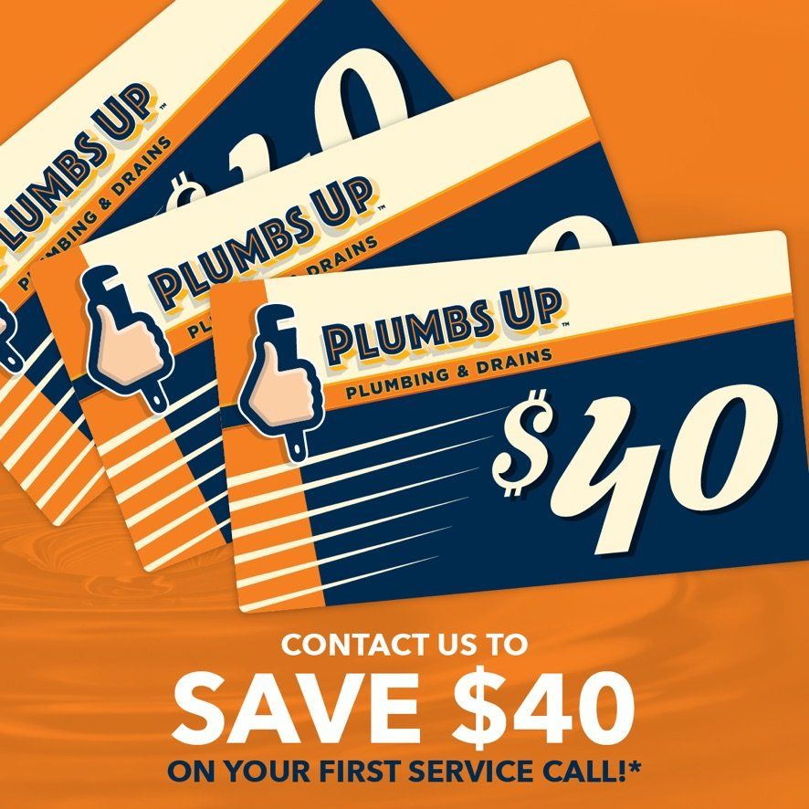 Plumbs Up $40 off first service call promo