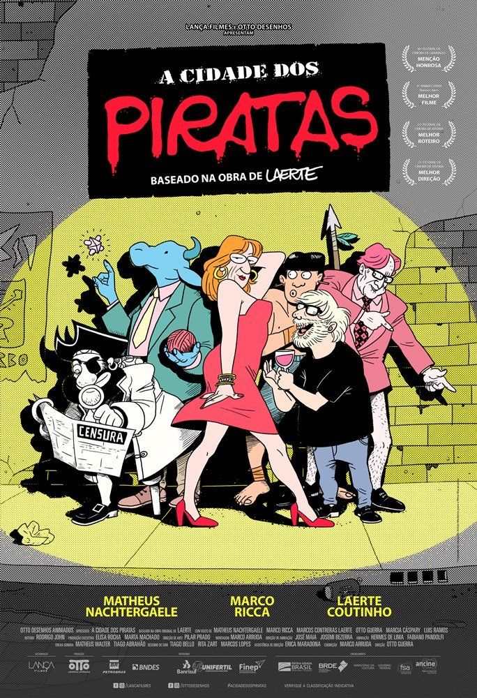 Um pôster do filme de um desenho animado chamado piratas