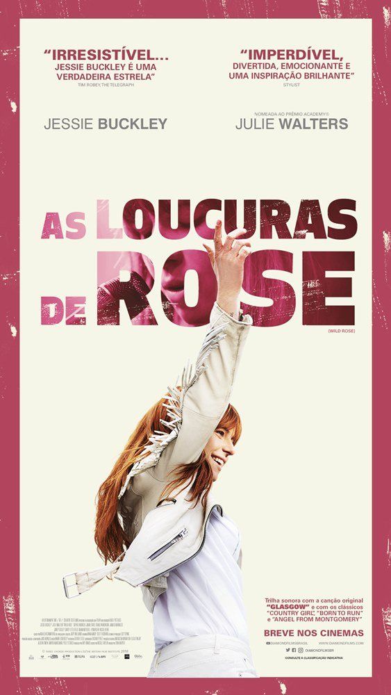 Um pôster do filme As Loucuras de Rose estrelado por Jesse Buckle e Julie Walters.