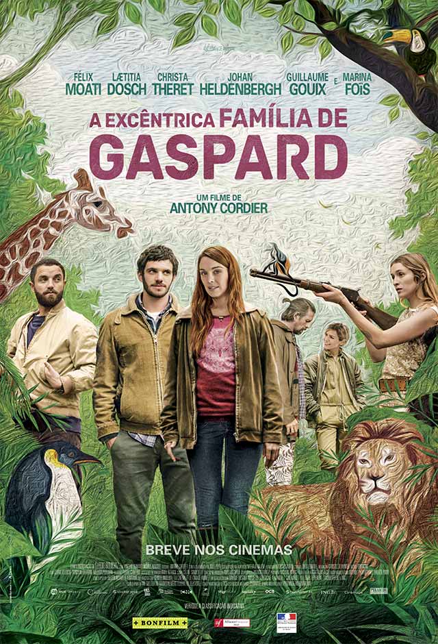 Um pôster do filme Gaspard, um filme sobre uma família na selva.