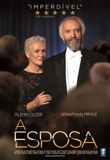 Um pôster do filme para uma esposa estrelado por Glenn Close e Jonathan Pryce
