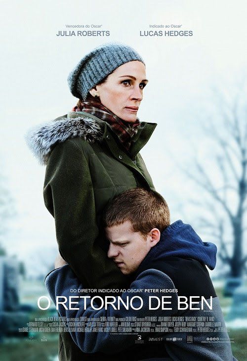 Poster do filme O Retorno de Ben, estrelado por Julia Roberts e Lucas Hedges