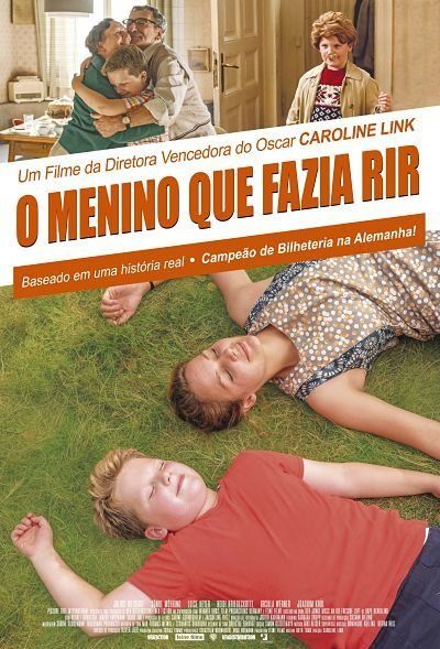 A movie poster for o menino que fazia rir
