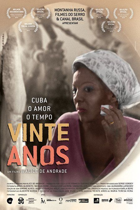A movie poster for cuba o amor o tempo vinte anos