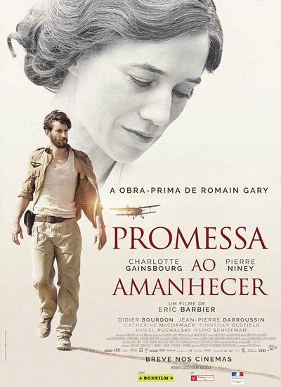 Um pôster do filme promessa amanecer mostra um homem e uma mulher