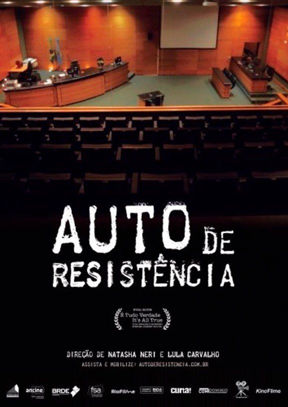 Um pôster de um filme chamado auto de resistência