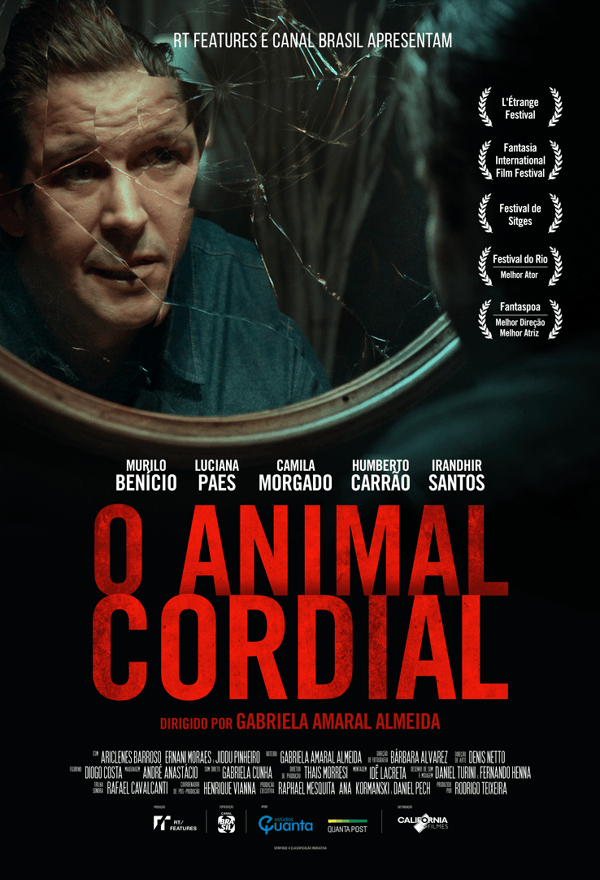 Um pôster de um filme chamado animal cordial
