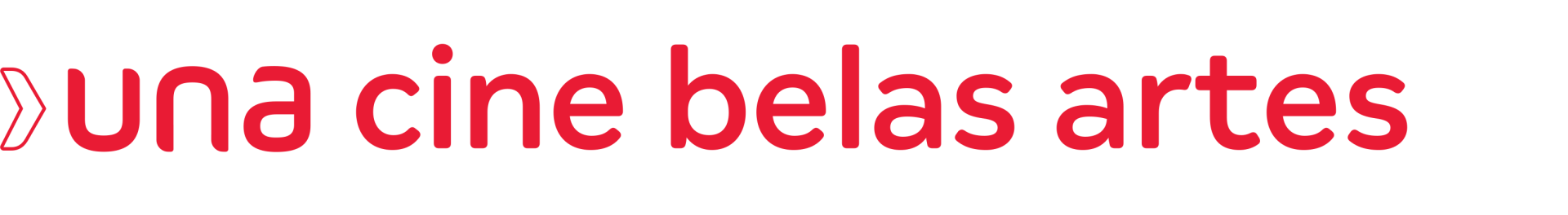 Uma placa vermelha que diz una cine belas artes em um fundo branco