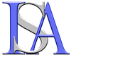 Logo: Blue and silver stylized letters 