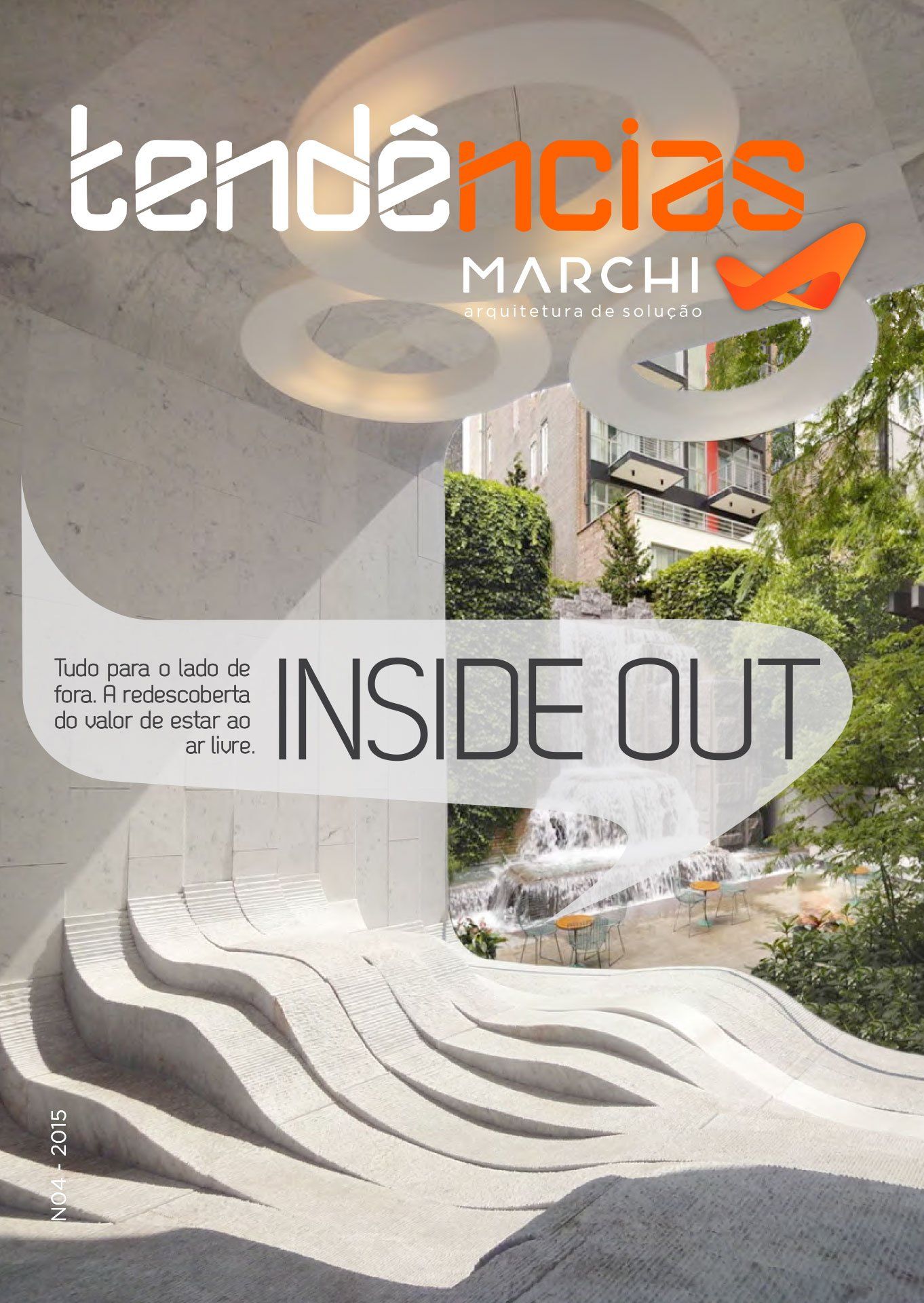 Uma capa de revista com uma cachoeira e as palavras do avesso.