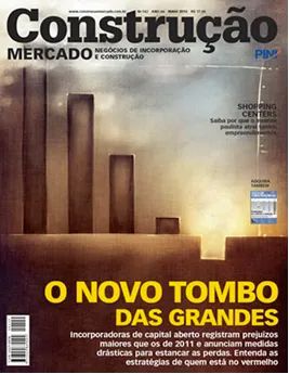 The cover of a magazine called construcao mercado