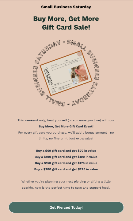 Email Campaign Example