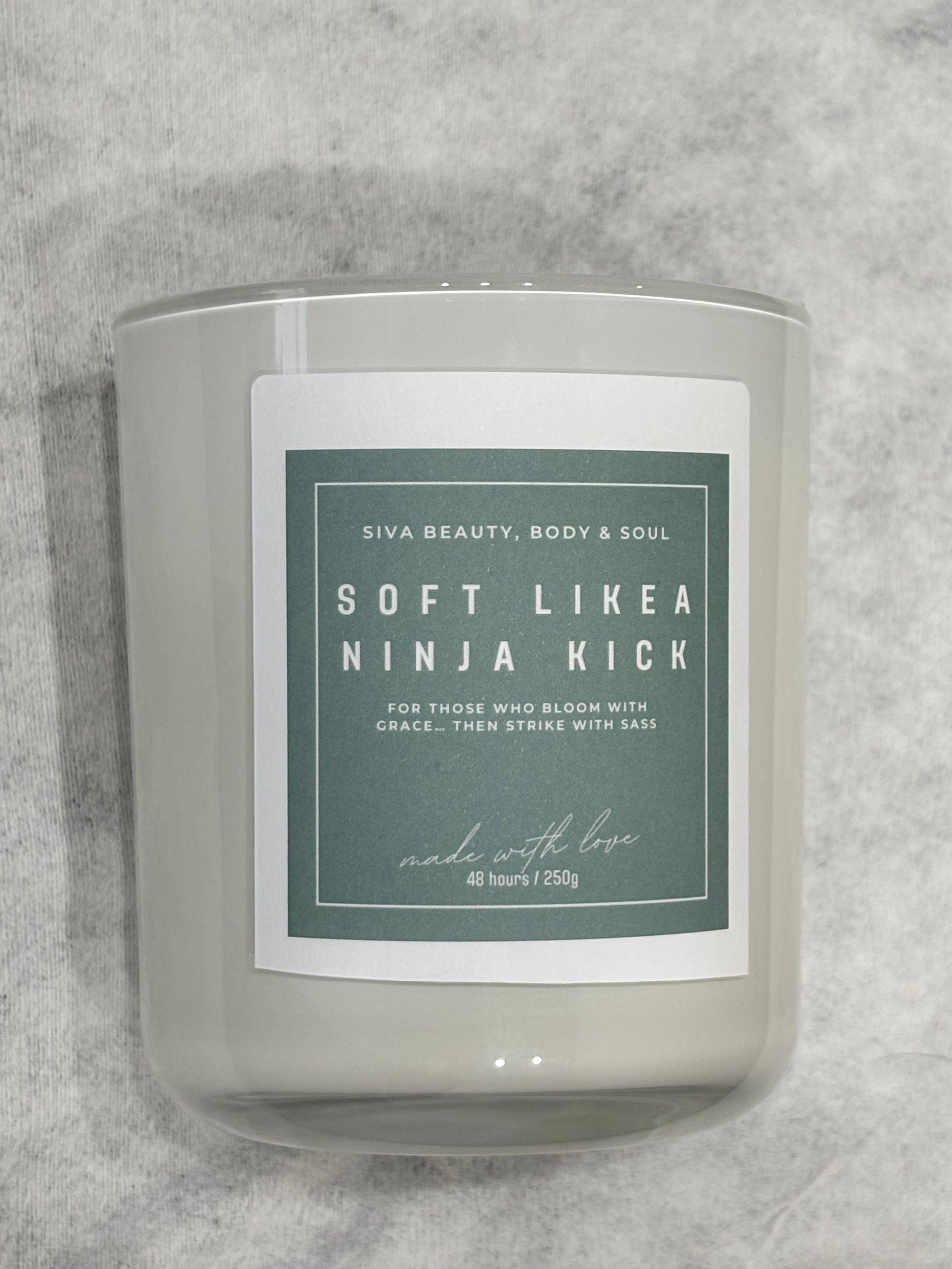 Soft Like a Ninja Kick Candle Range