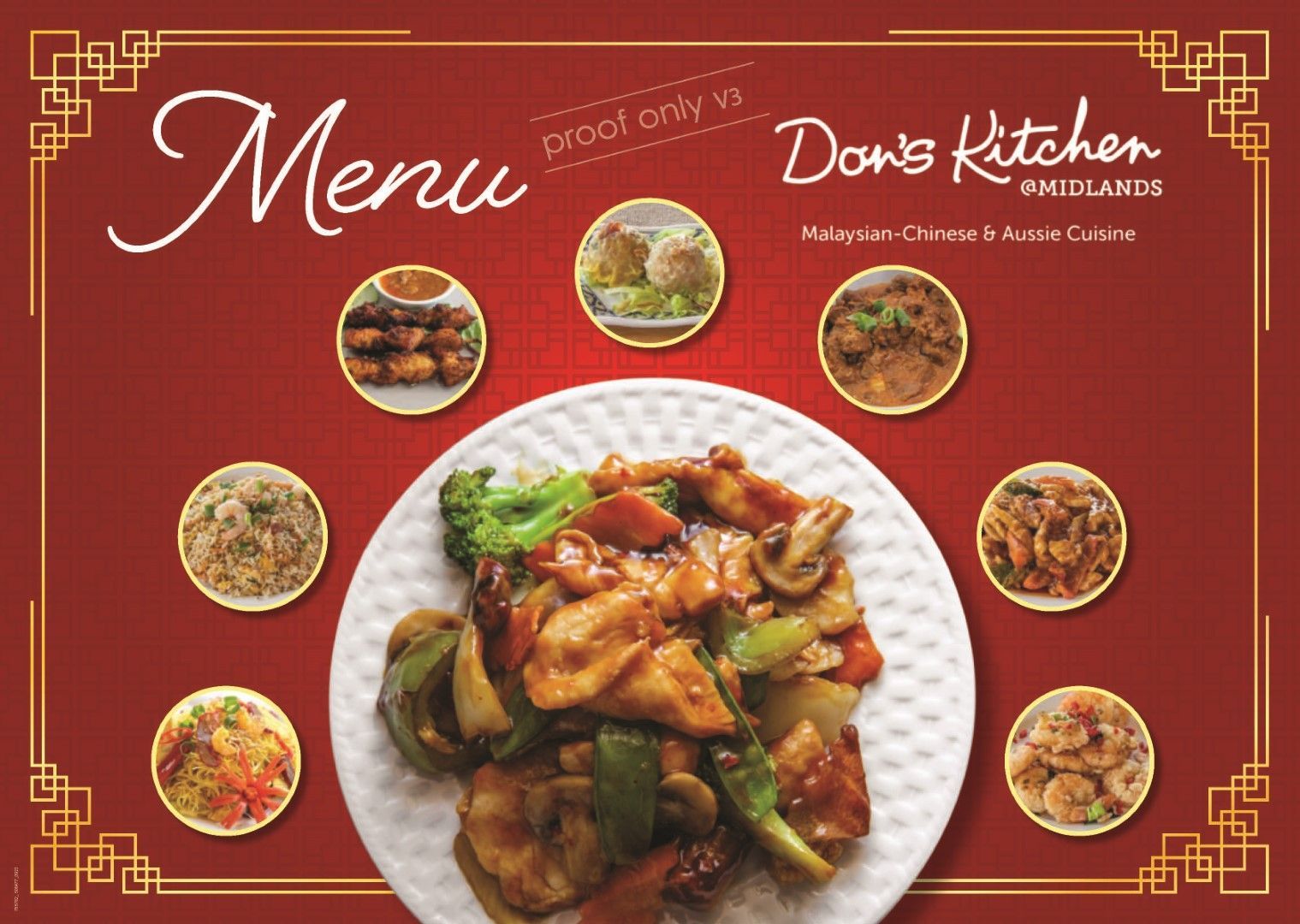 a menu for don 's kitchen malaysian chinese and aussie cuisine