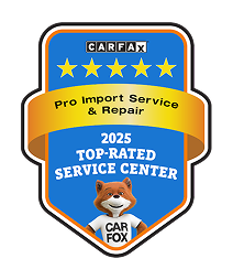 A 2025 CARFAX Top-Rated Service Center award for Pro Import Service & Repair. | Pro Import Automotive Service and Repair