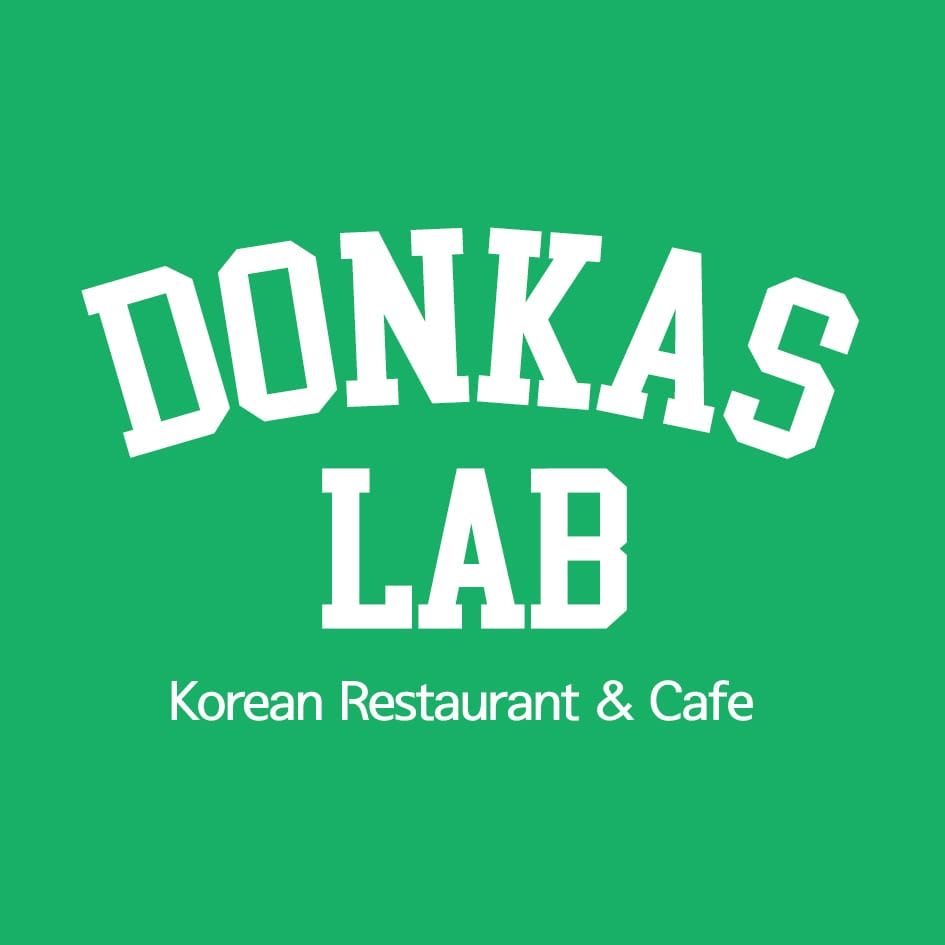 A green logo for donkas lab korean restaurant and cafe located in Sunway Geo Selangor.
