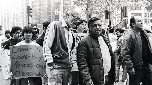 Fred Ross Sr. and Cesar Chavez
