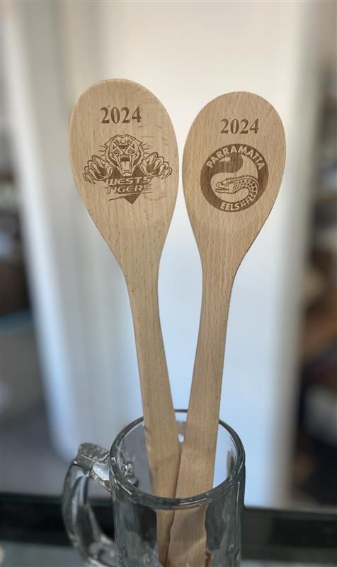 Custom Engraved Wooden Spoons — Jimani Trophies & Engraving In Dapto, NSW