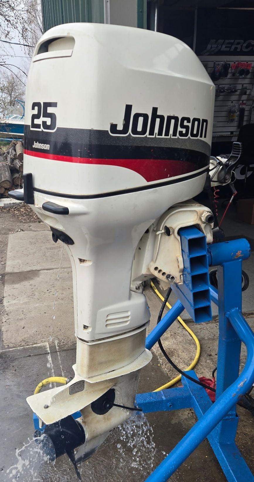 1997 25hp Johnson Tiller