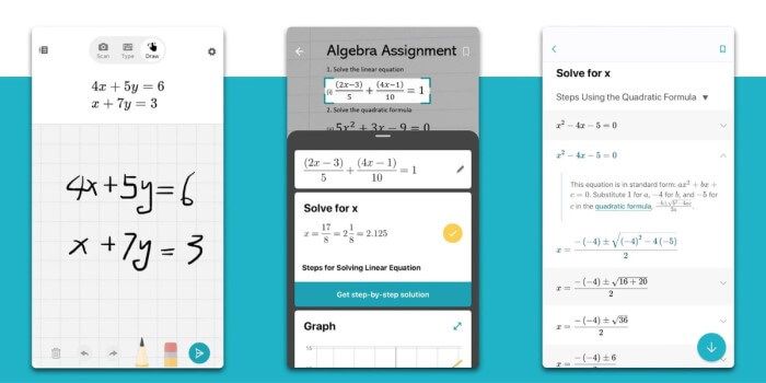 Reprodução do anúncio do Solucionador de Matemática da Microsoft no Google Play.