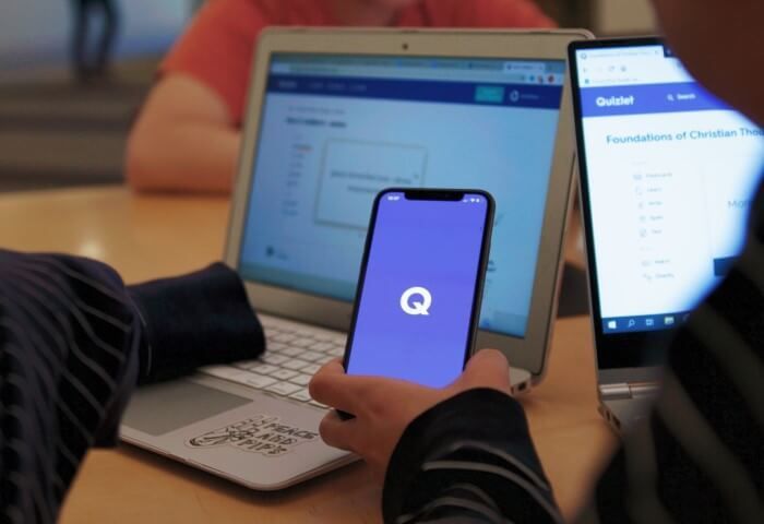 Foto de divulgação do Quizlet, app para estudar conhecido pelos flashcards.