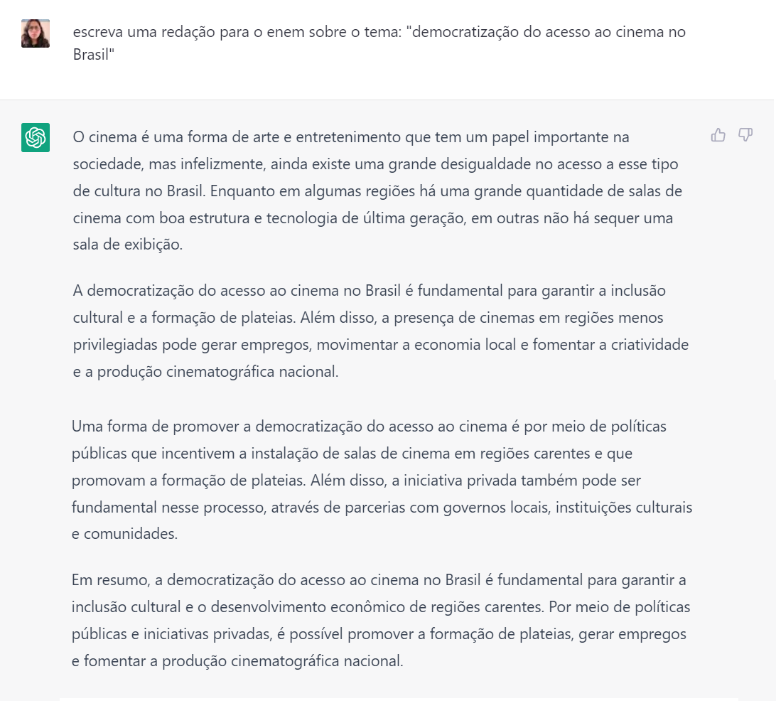 redacao com chatgpt exemplo de redacao