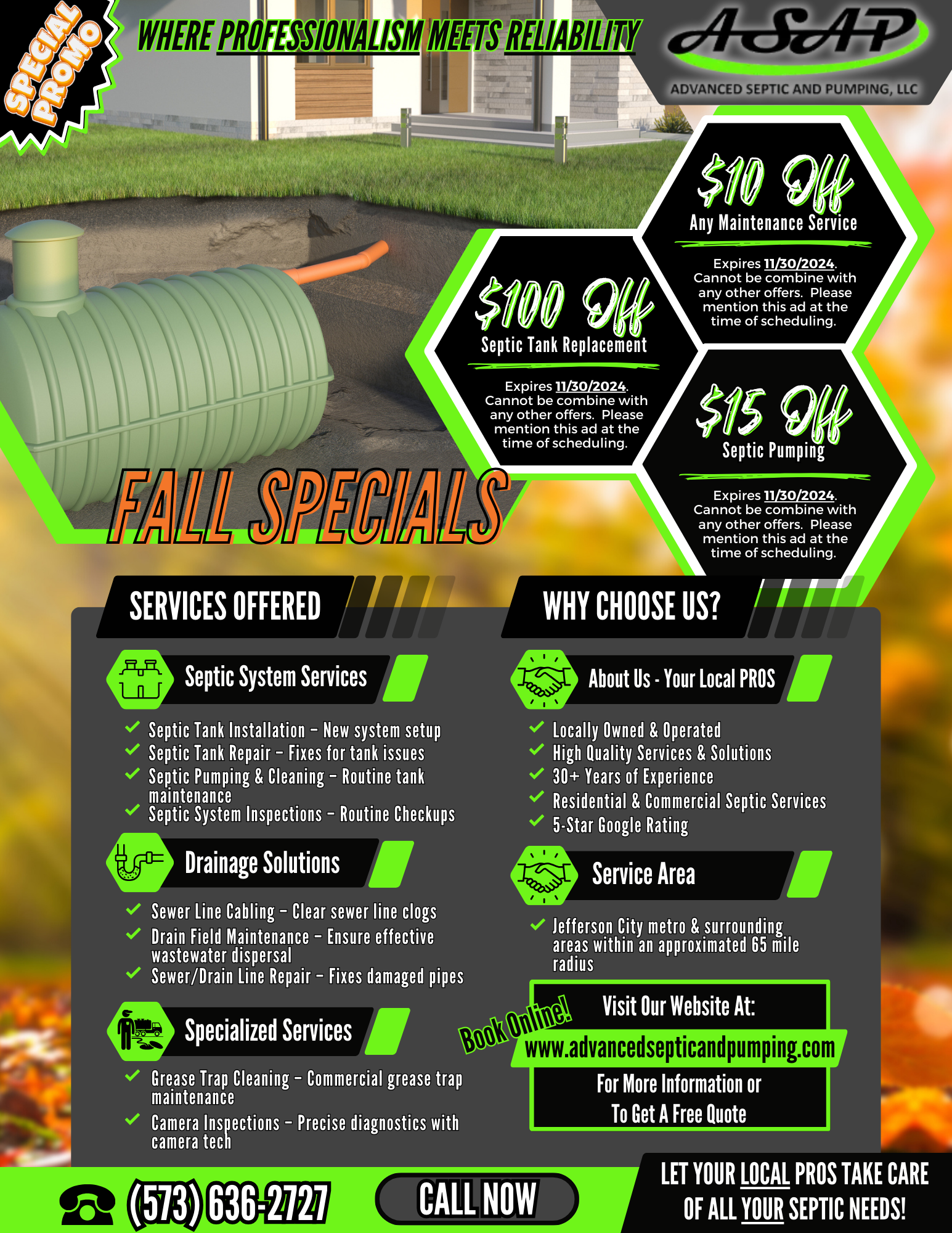 a limited offer for winter specials from asap