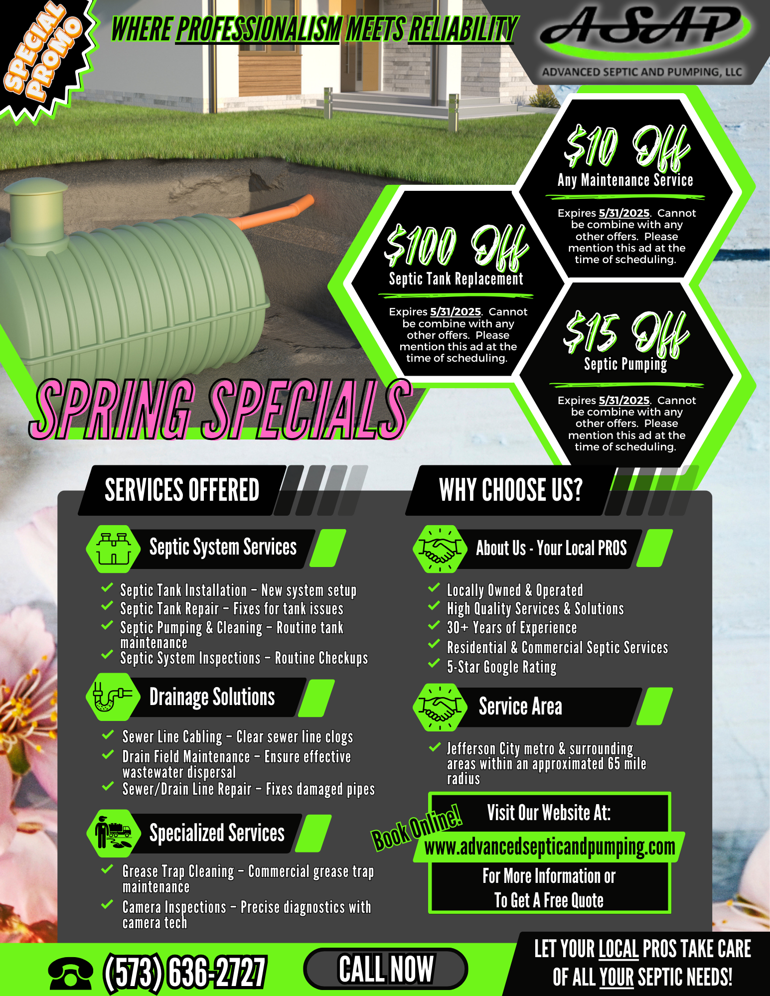 a limited offer for winter specials from asap