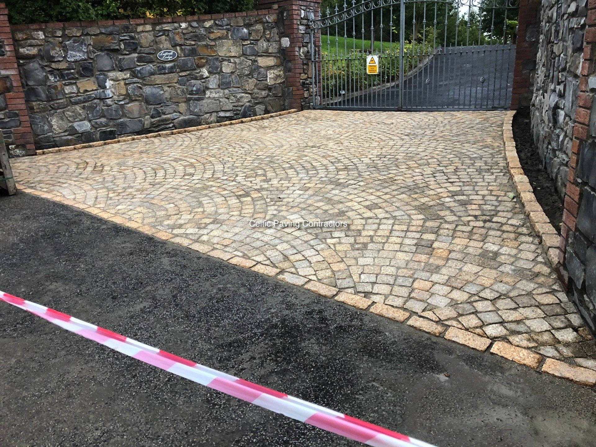 Gold Granite cobbles
