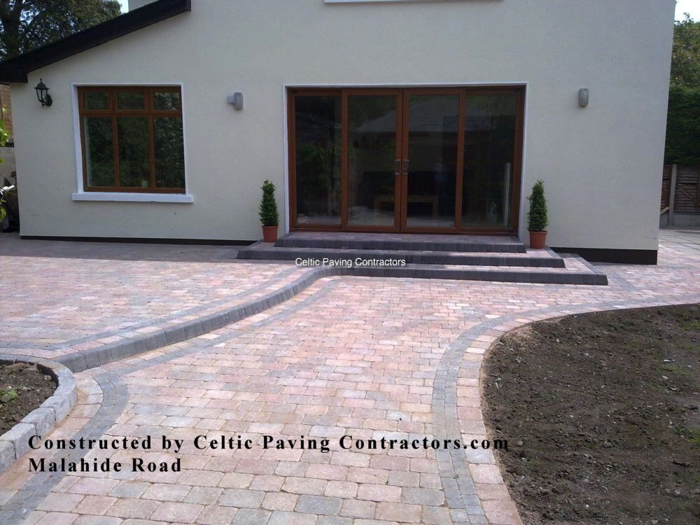 Block paving patio