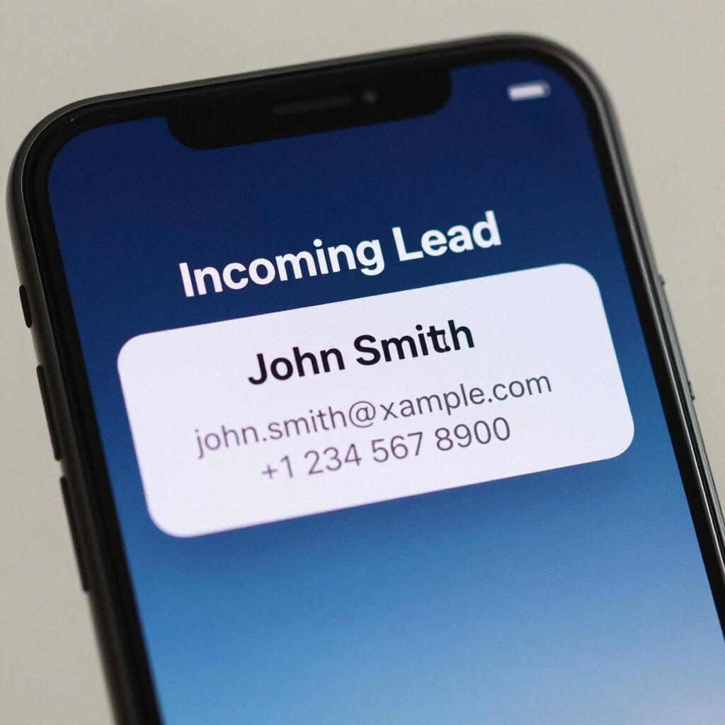 A smartphone screen displays an 