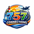 A vibrant logo featuring a lighthouse, sailboat, bridge, and jet plane over the text 
