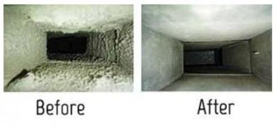 Before and After Image of an Air Duct — Cypress, CA — Golden State Environmental
