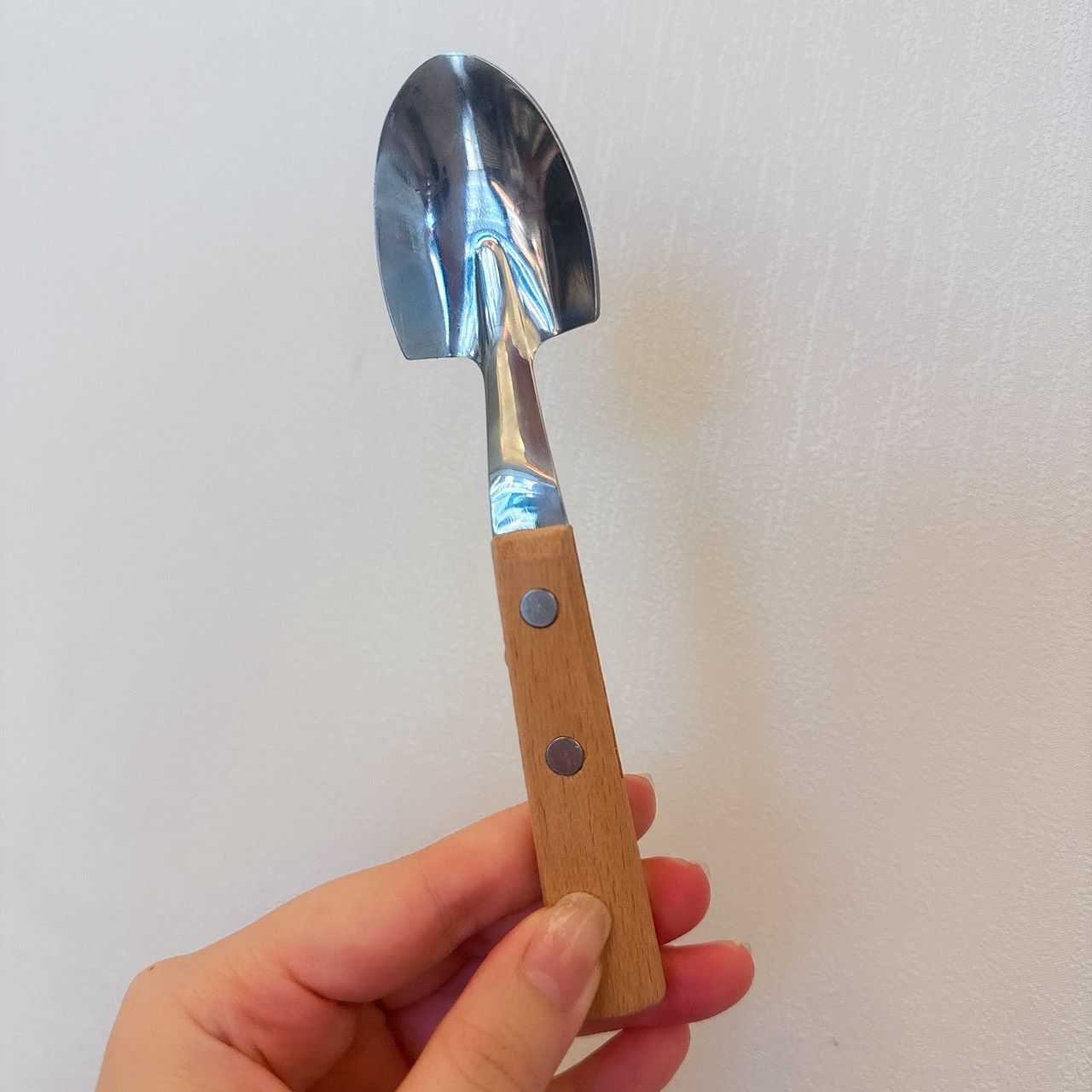 Ins風木柄不銹鋼甜點鏟