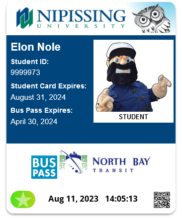 Student ID Card Example