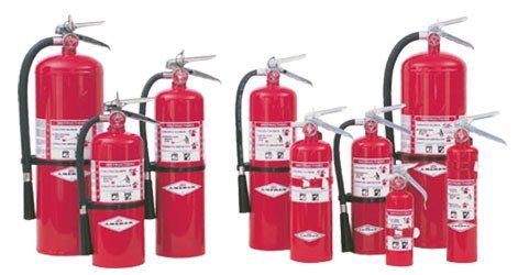 An image of various fire extinguisher equipment available in Seattle, WA