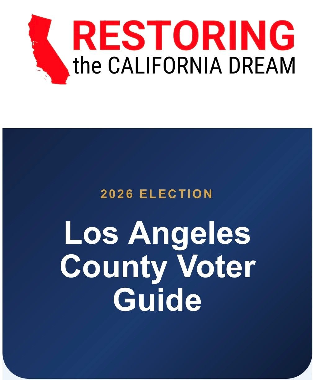 Restoring the California Dream 2026 election Los Angeles County voter guide cover