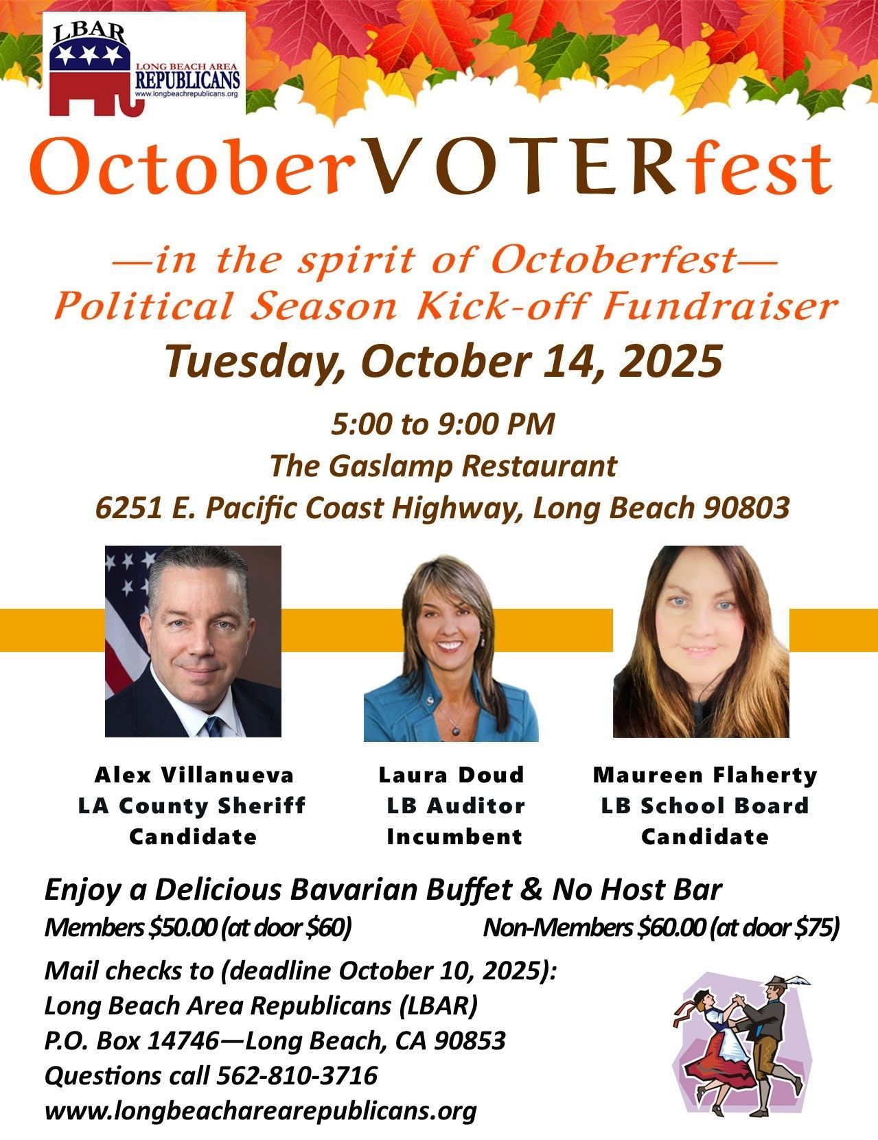 Political fundraiser poster. 