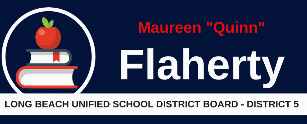 The logo for the long beach unified school district board district 5