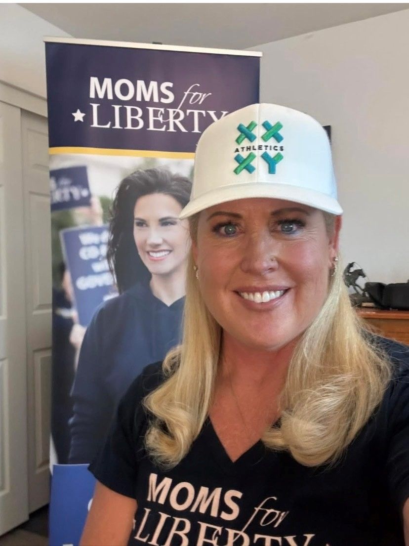 Moms for Liberty Woman wearing a