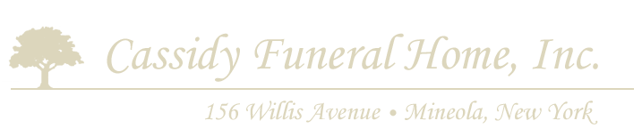 A black and white logo for a funeral home.